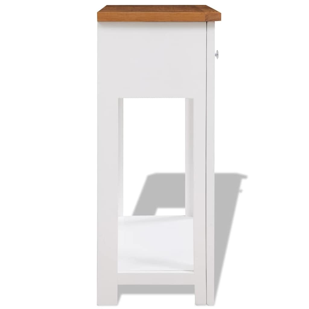 Solid Oak Wood Console Table L37708