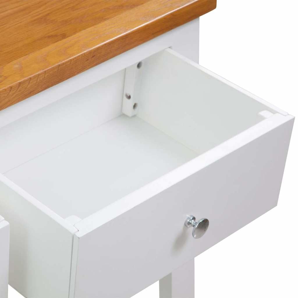 Solid Oak Wood Console Table L37708