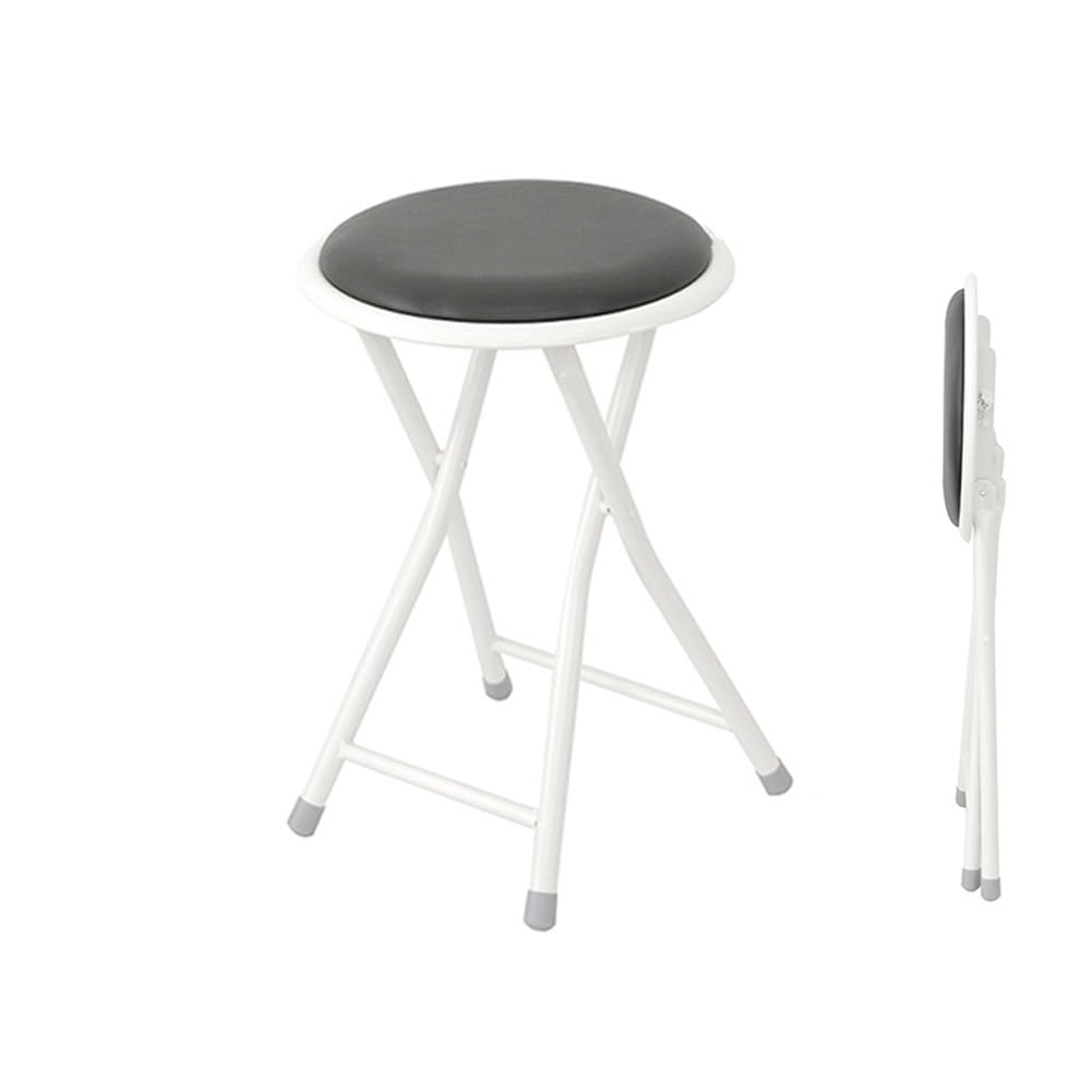Black Folding Round Padded Bar Stool Q60535