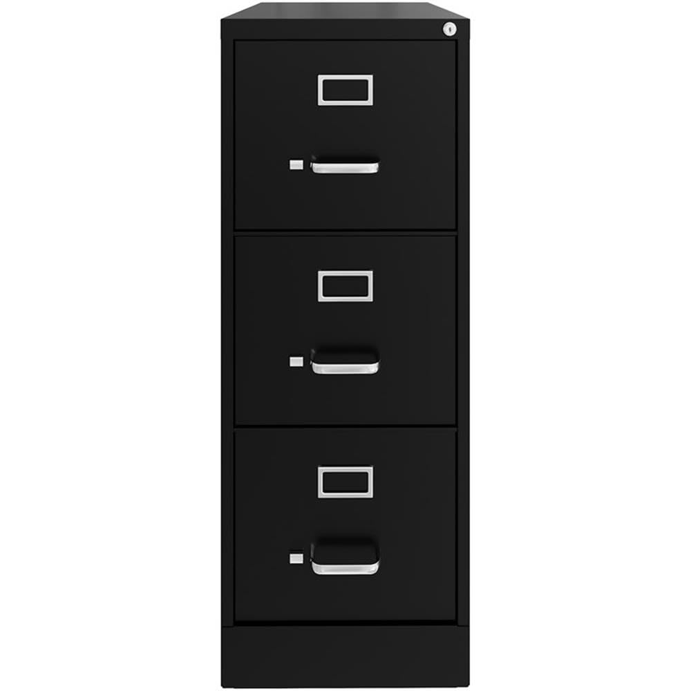 3 Drawer Black Metal Filing Cabinet B473