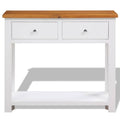 Solid Oak Wood Console Table L37708