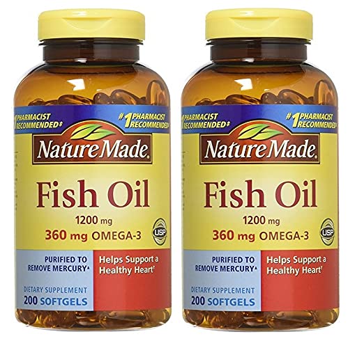 Fish Oil 1200mg Omega-3 400 Softgels D930348
