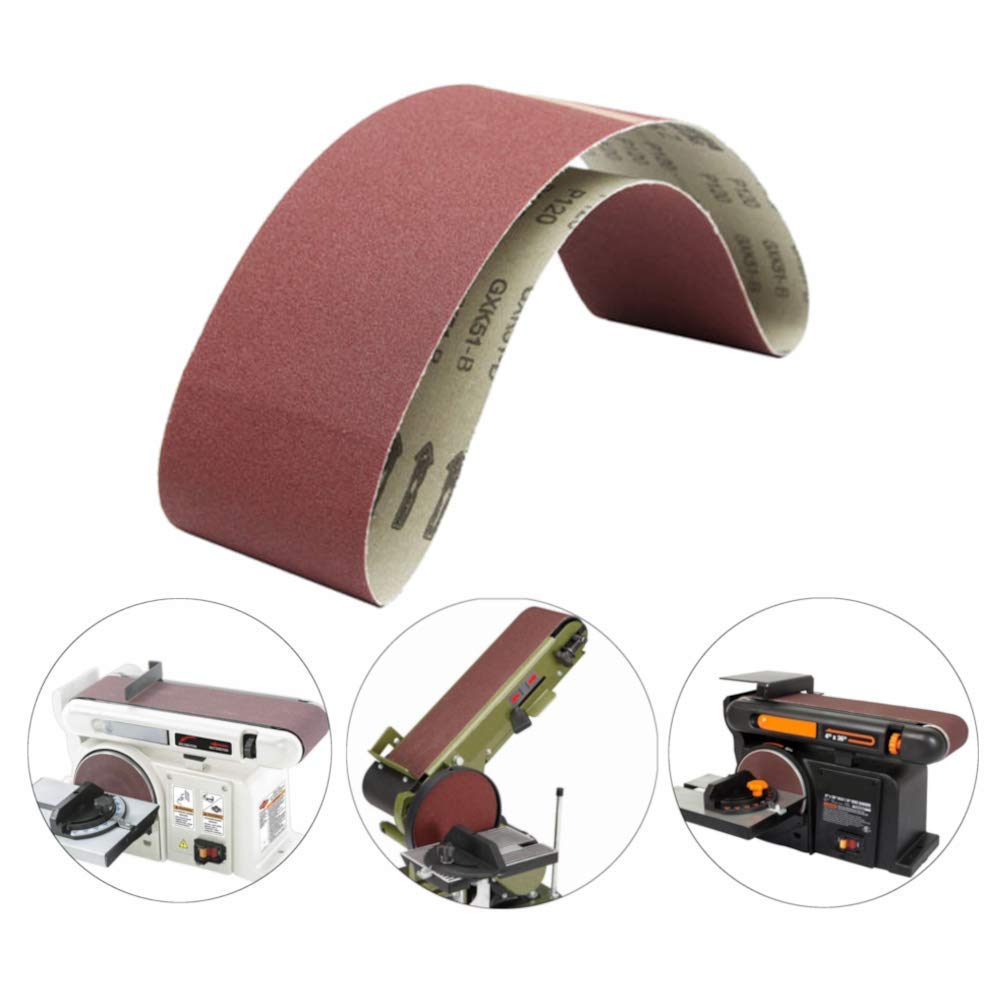 4 Inch x 36 Inch Sanding Belts, 5 Pack Aluminum Oxide T8524