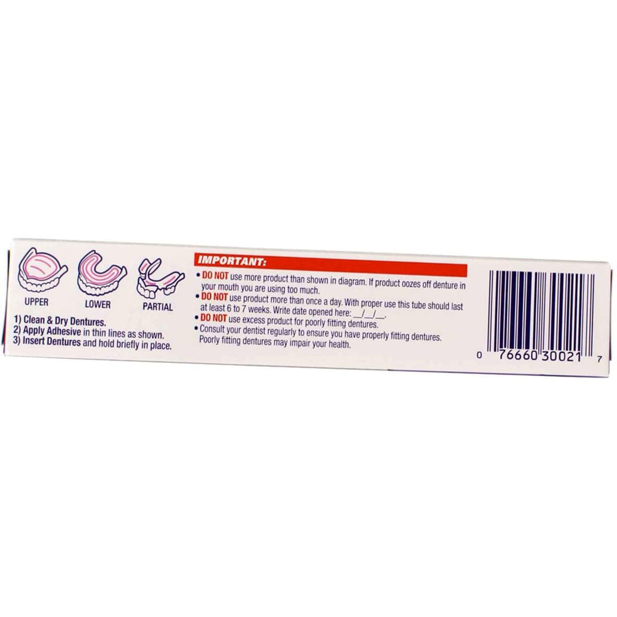 Denture Adhesive Cream 2 oz (Pack of 7) F9301