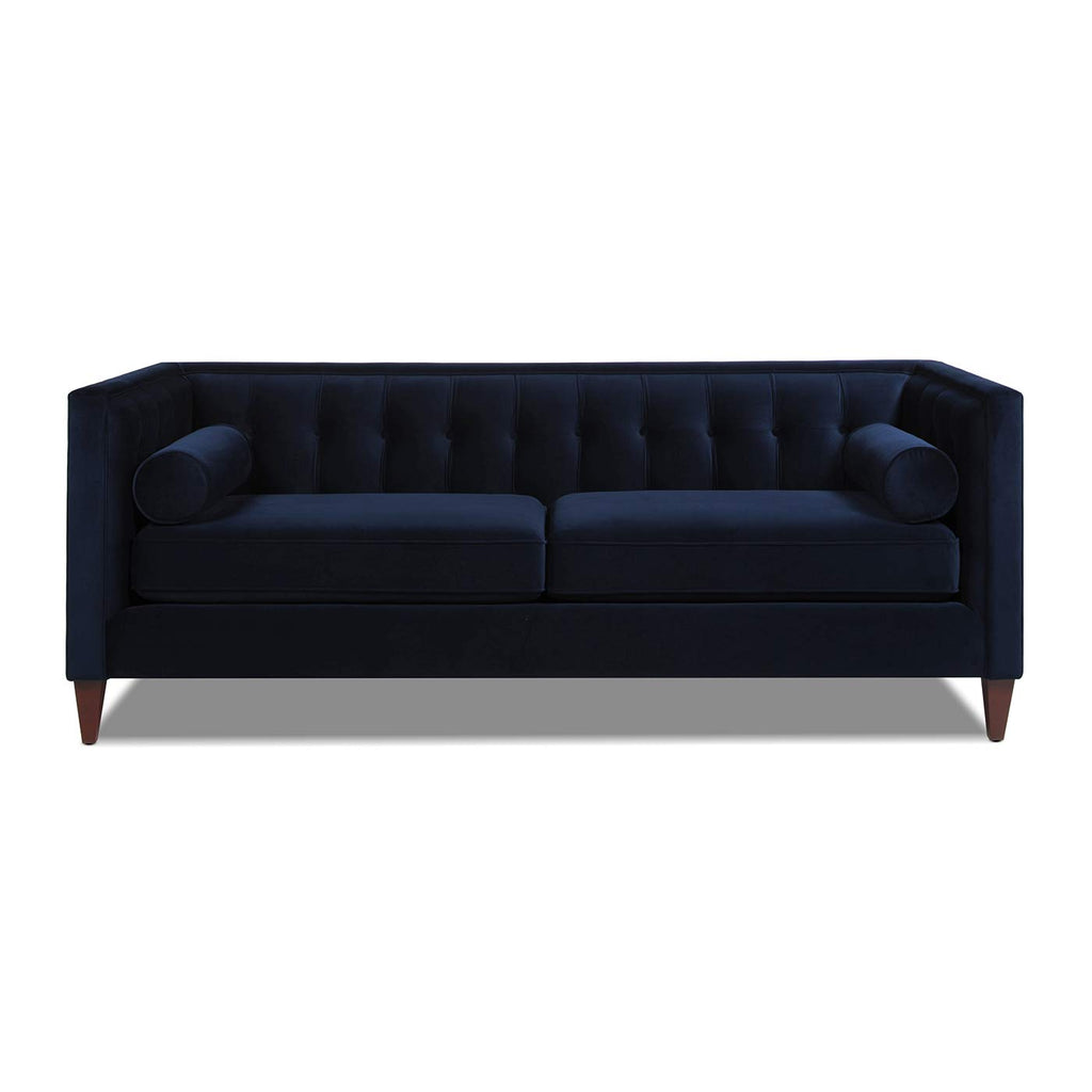 Dark Navy Blue Performance Velvet Tufted Sofa Q1064