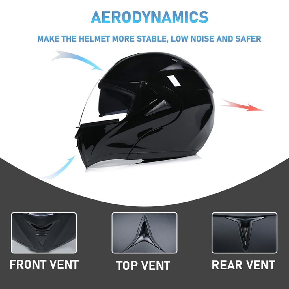 DOT Approved Flip Up Full Face Modular Motorcycle Helmet V5579