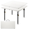 Folding Card Table 2 Heights 34" Square Plastic U88799