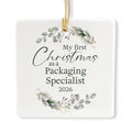 Ceramic 3-inch Square-Shaped Ornament R652