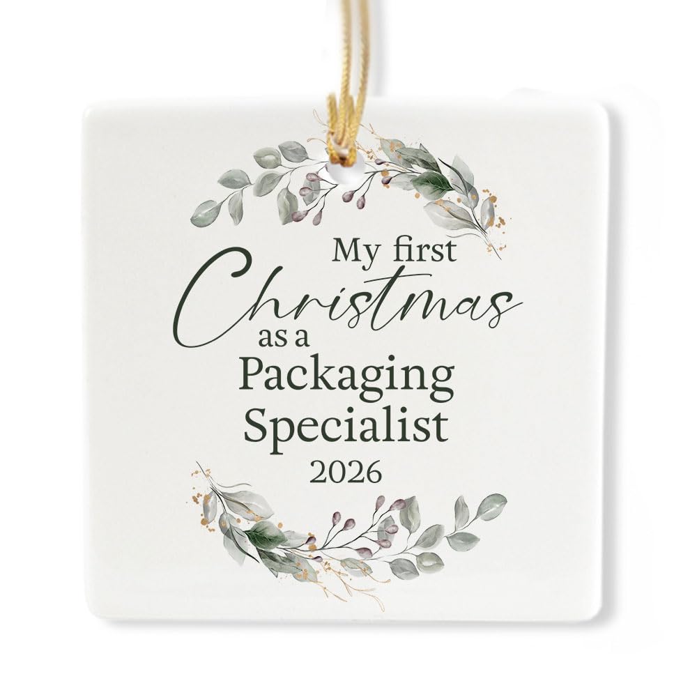Ceramic 3-inch Square-Shaped Ornament R652