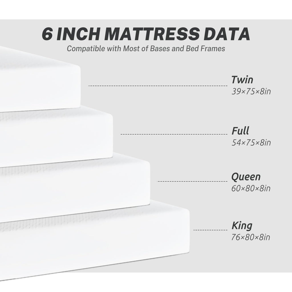 6 Inch Gel Memory Foam Mattress K851