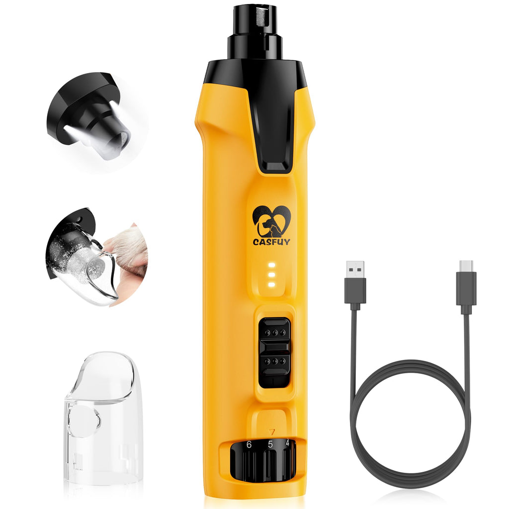 6-Speed Dog Nail Grinder with Dust Cap & 2 LED Lights & 2000mAh Battery X82424