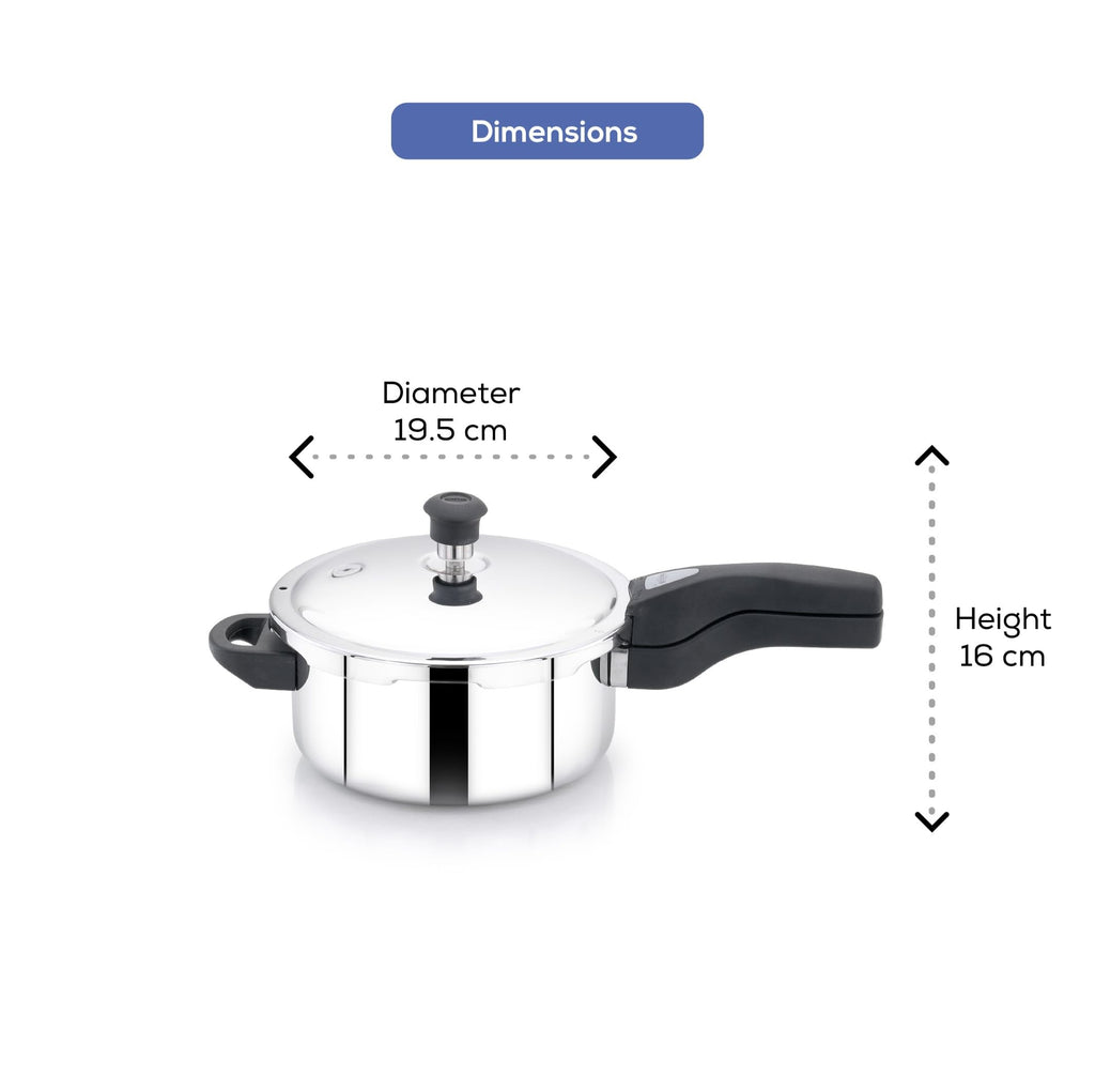 Triply Stainless Steel Pressure Cooker 3 Liter A405