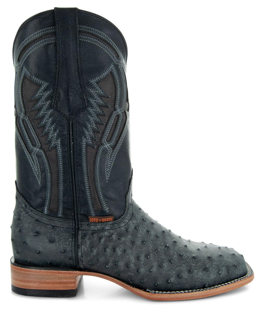 Ostrich Print Cowboy Boots Y688117