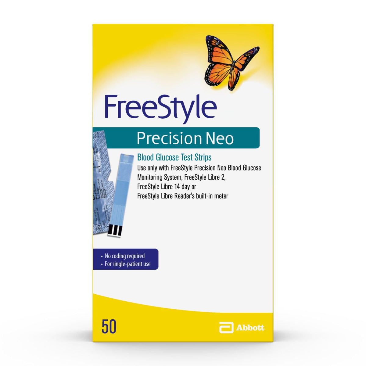 Blood Glucose Test Strips, 50 Strips V6284