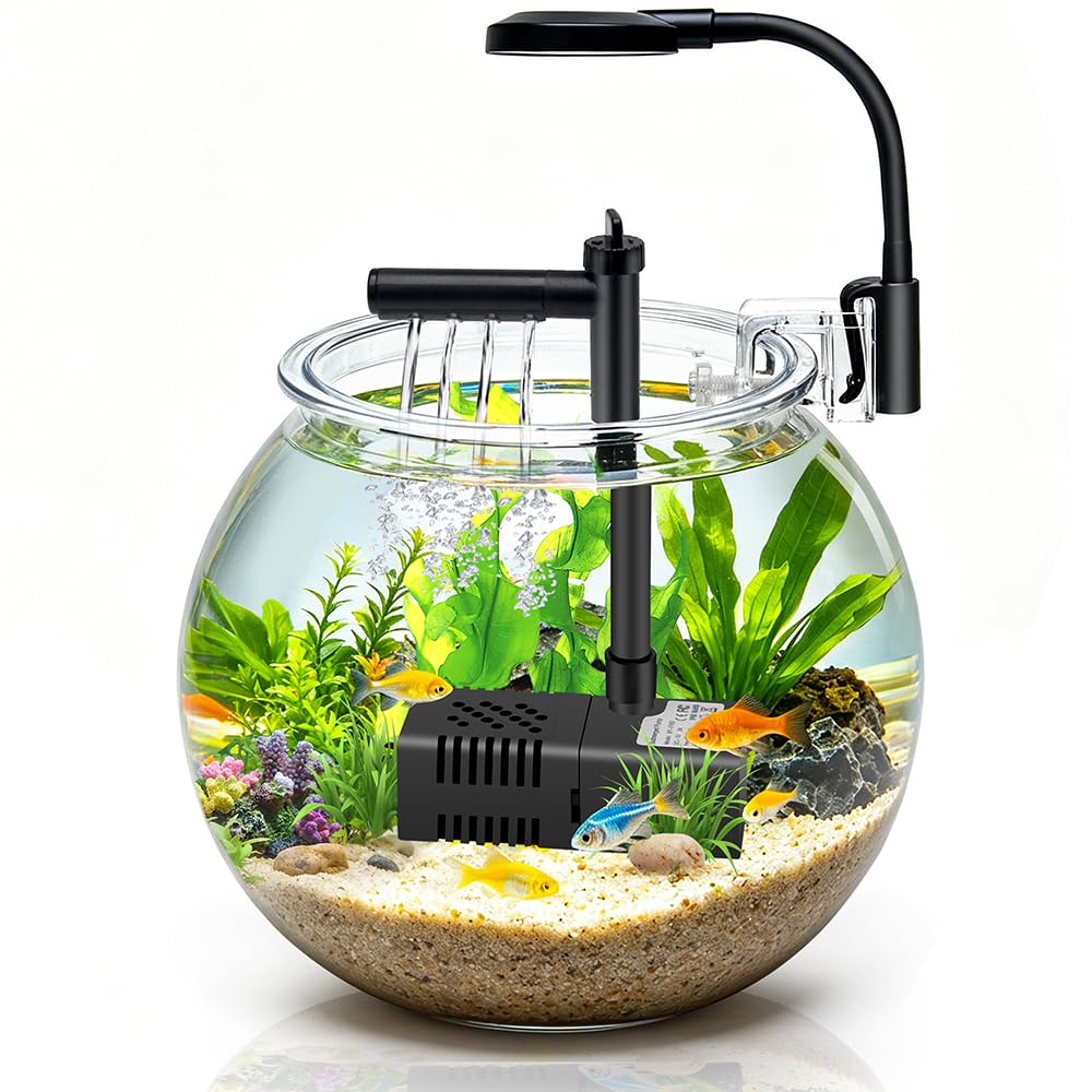 1 Gallon Plastic Aquarium Starter Kit with USB Filtration and Lighting X20486