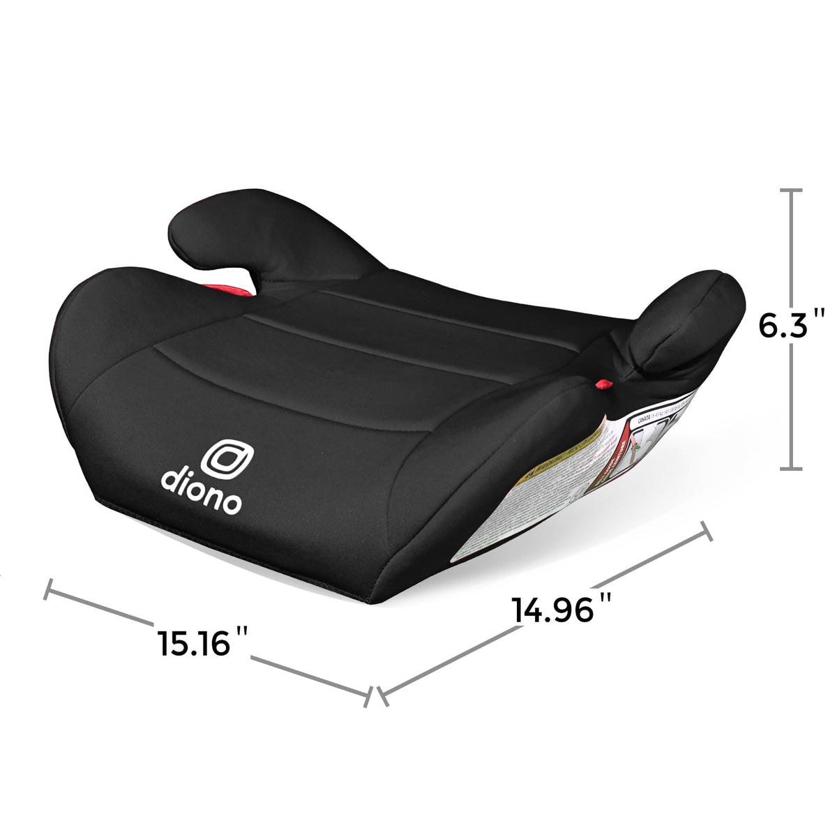 Black Backless Booster Car Seat, Pack of 2 I7271