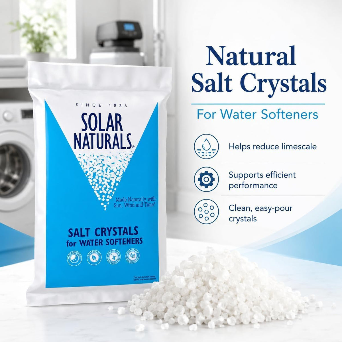 40 lb Natural Solar Salt Crystals P93007