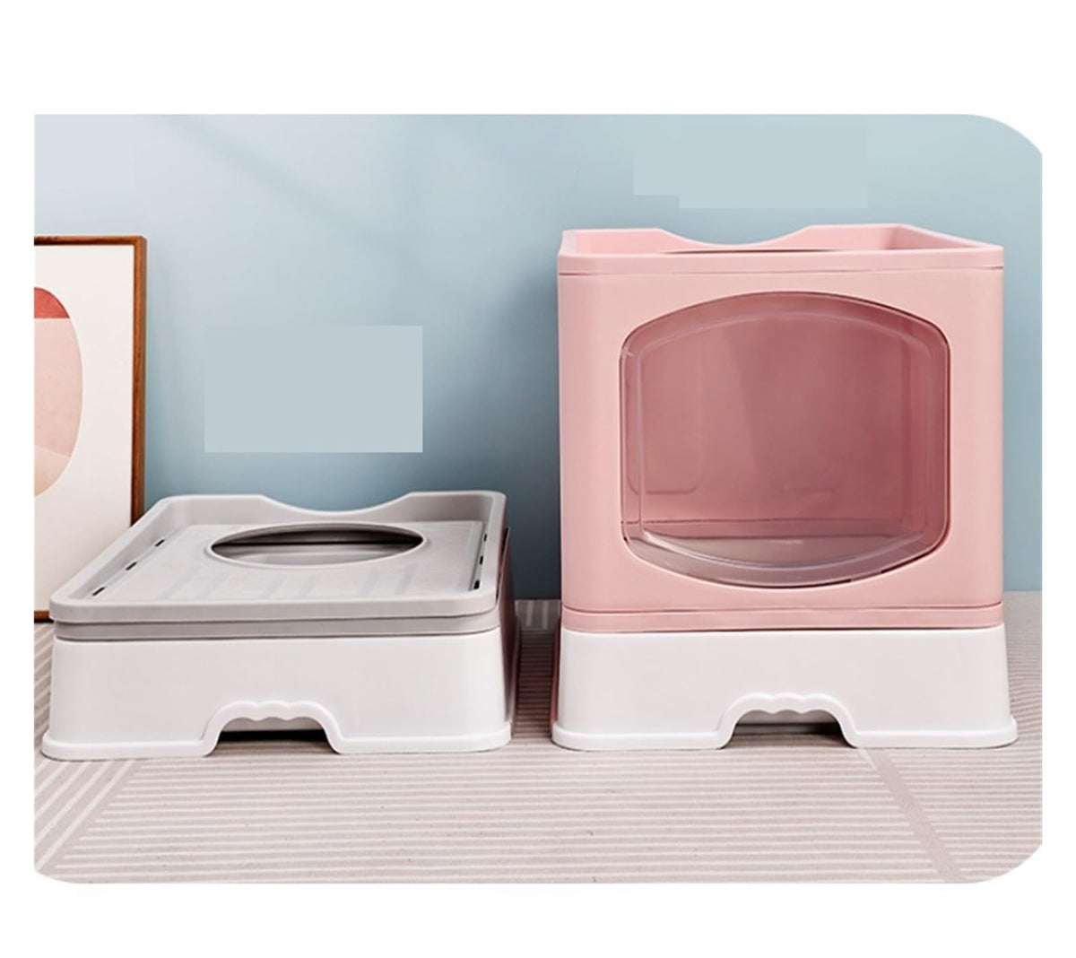 Foldable Cat Litter Box with Lid B37937