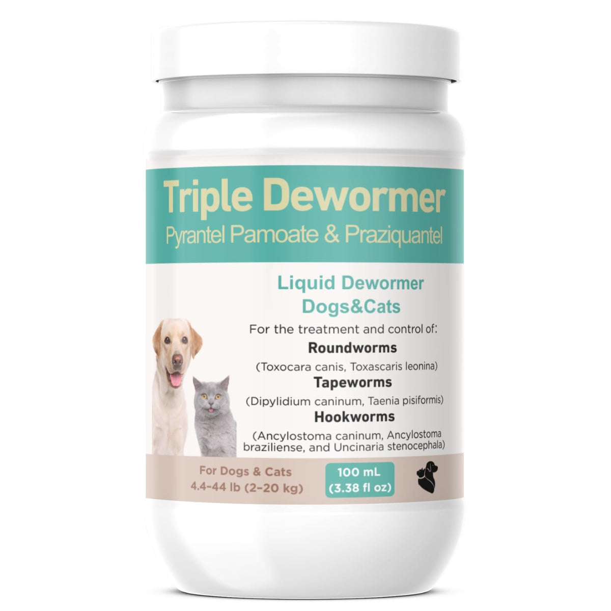 Broad Spectrum Pyrantel Pamoate and Praziquantel Dewormer Liquid 3.38 fl oz R66671