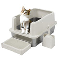 Stainless Semi-Closed Litter Box V230356