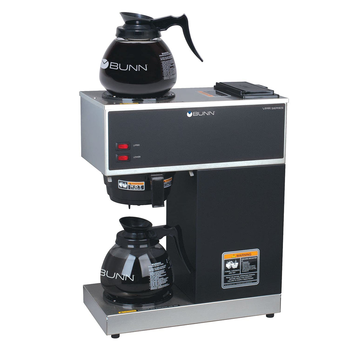 12-Cup Commercial Coffee Brewer with Glass Decanters I2868