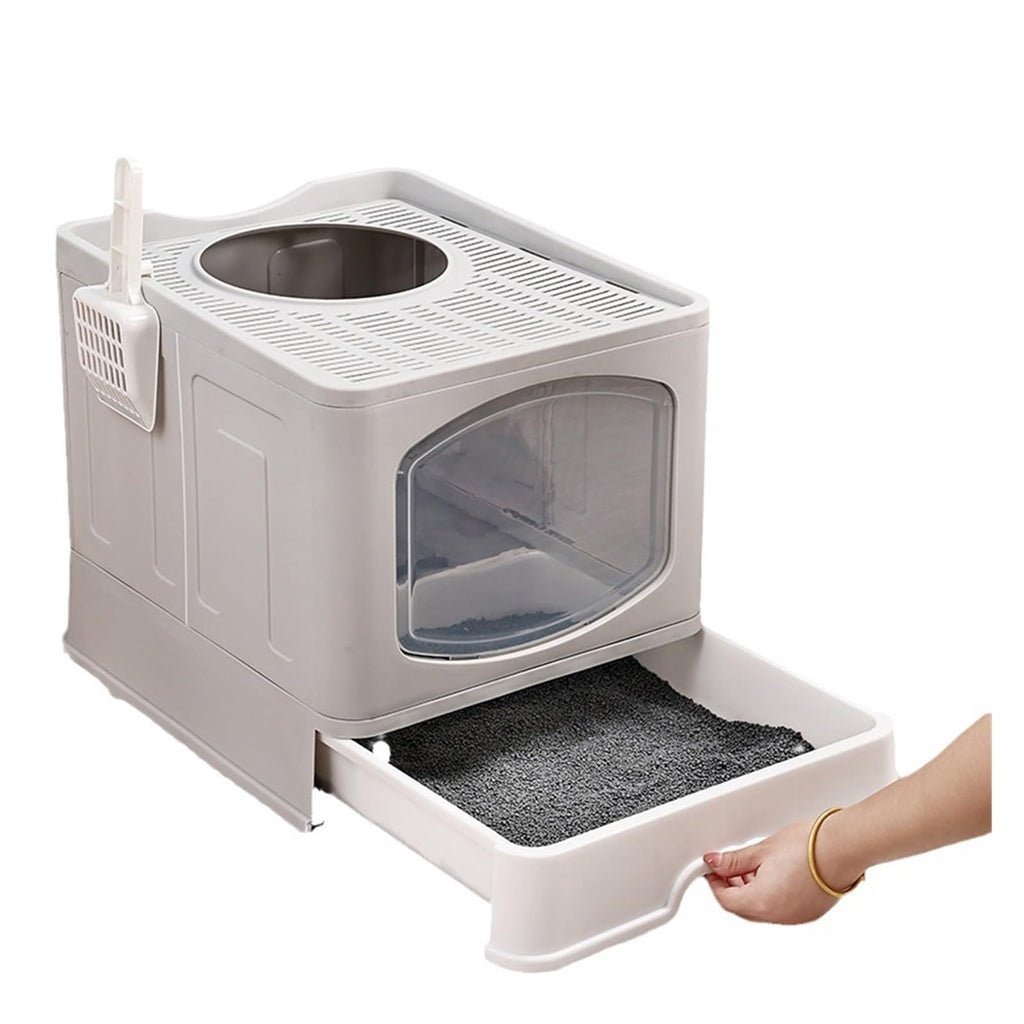 Foldable Cat Litter Box with Lid B37937