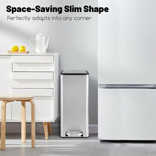12 Gallon Stainless Steel Kitchen Trash Can I16635