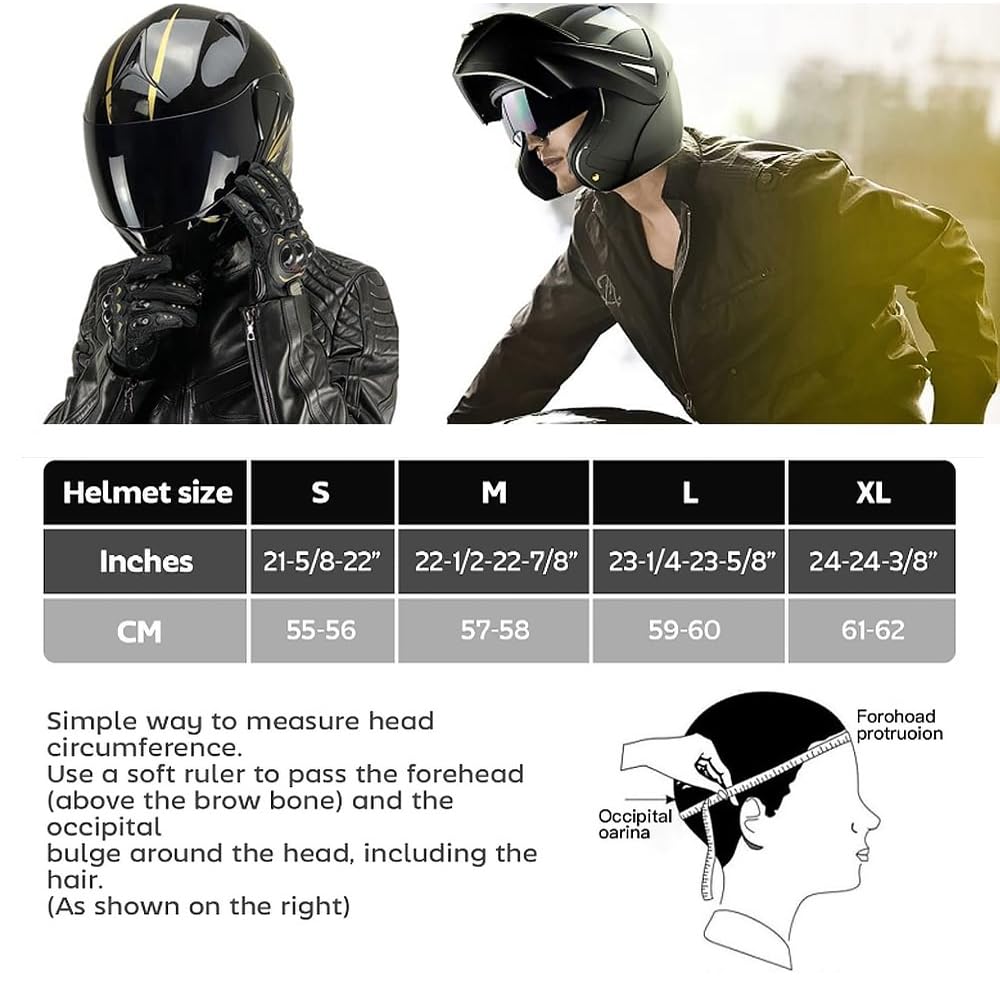 DOT Approved Flip Up Full Face Modular Motorcycle Helmet V5579