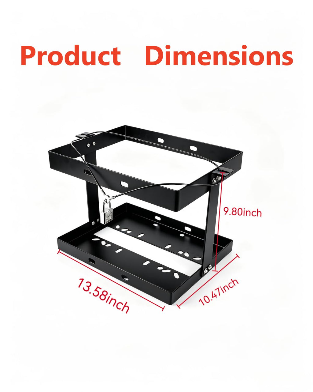 5 Gallon Gas Can Holder with Anti-Theft Lock X51622