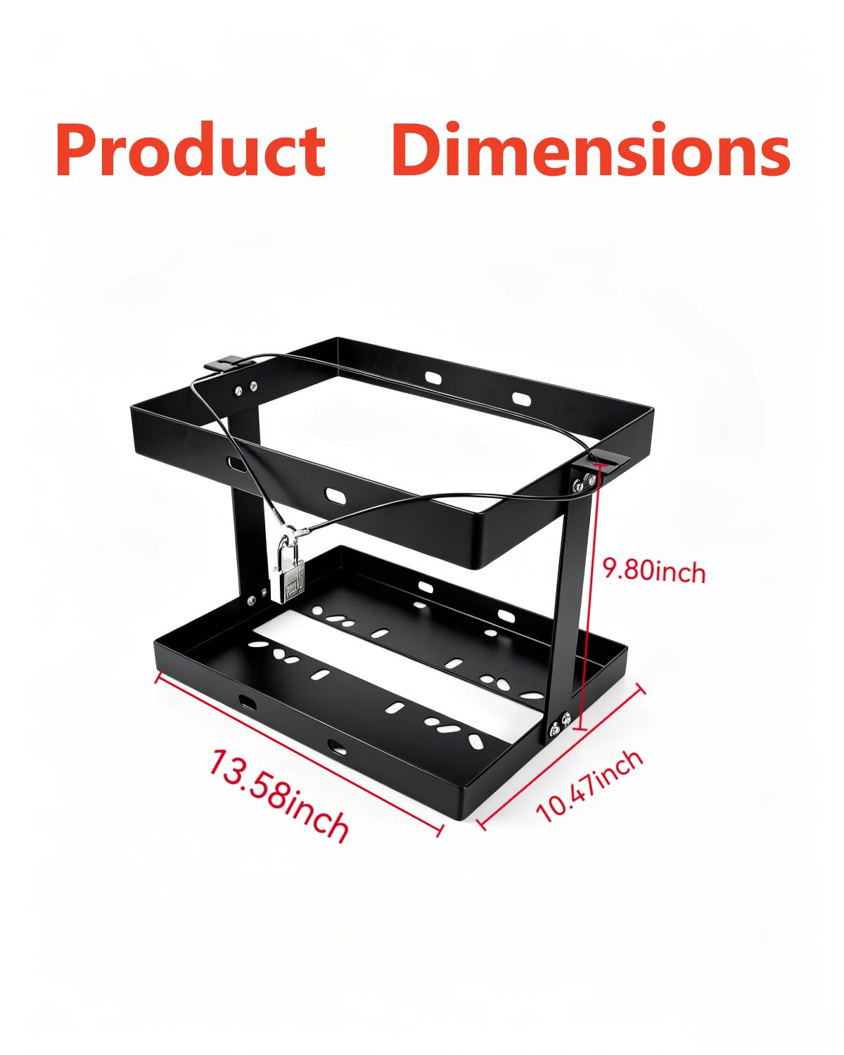 5 Gallon Gas Can Holder with Anti-Theft Lock X51622
