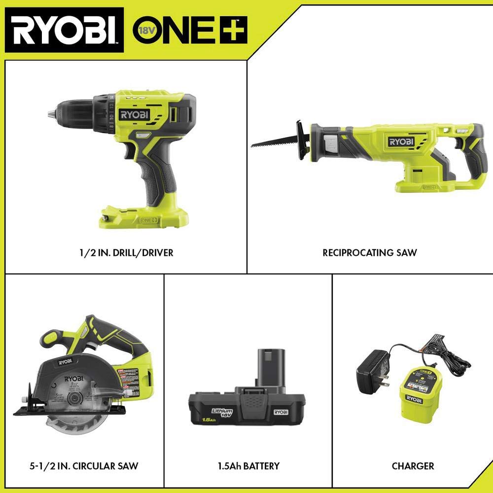 18V Cordless 3-Tool Combo Kit with Battery and Charger I1699
