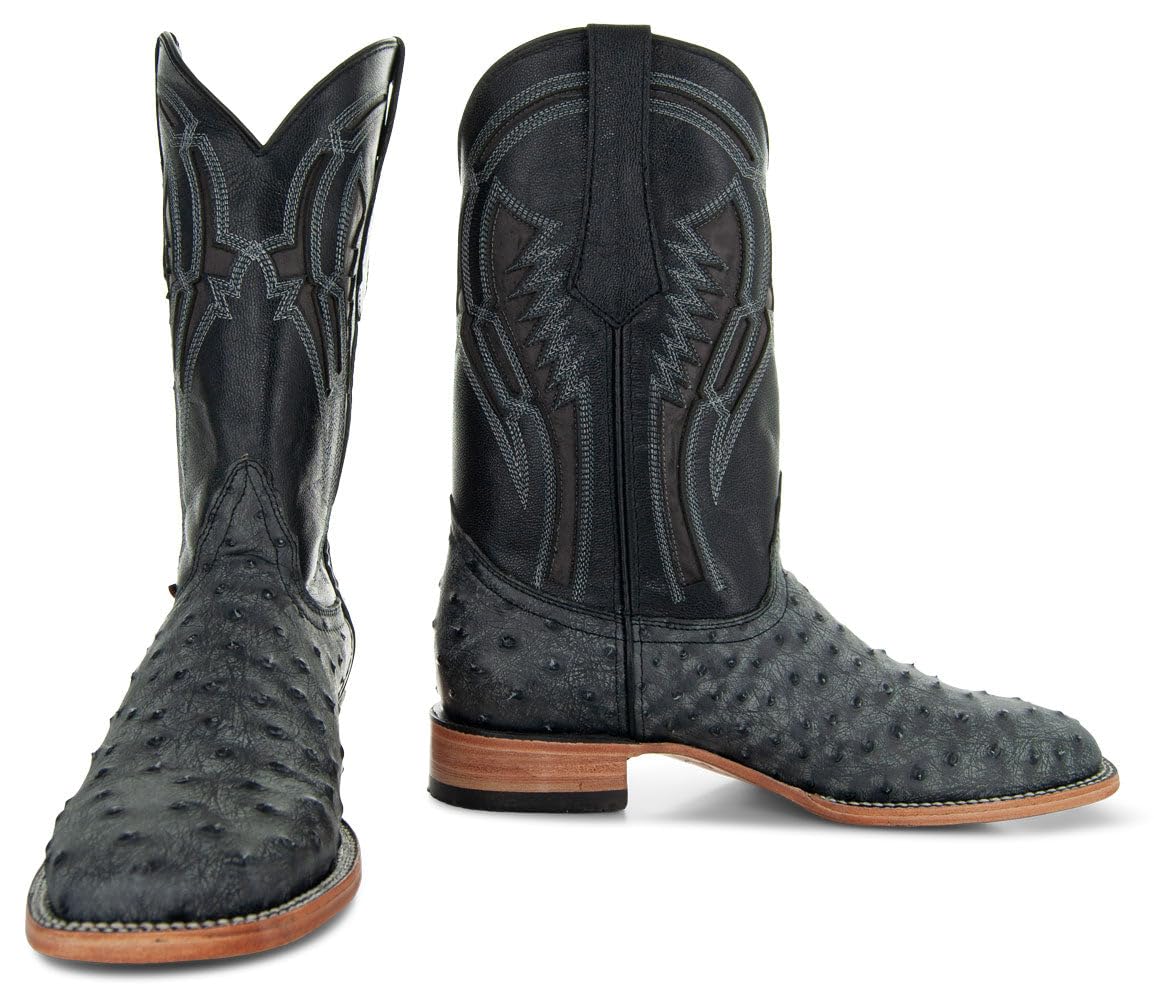 Ostrich Print Cowboy Boots Y688117