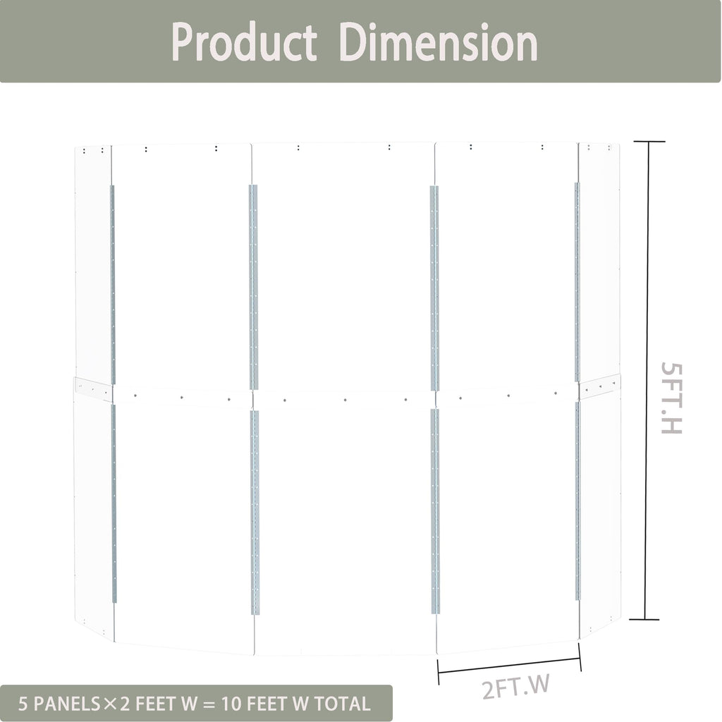 Portable Drum Shield Panels 5-Panels 2ft x 5ft N60129