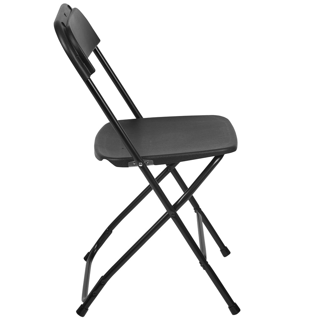 Black Plastic Folding Chair 10-Pack E856