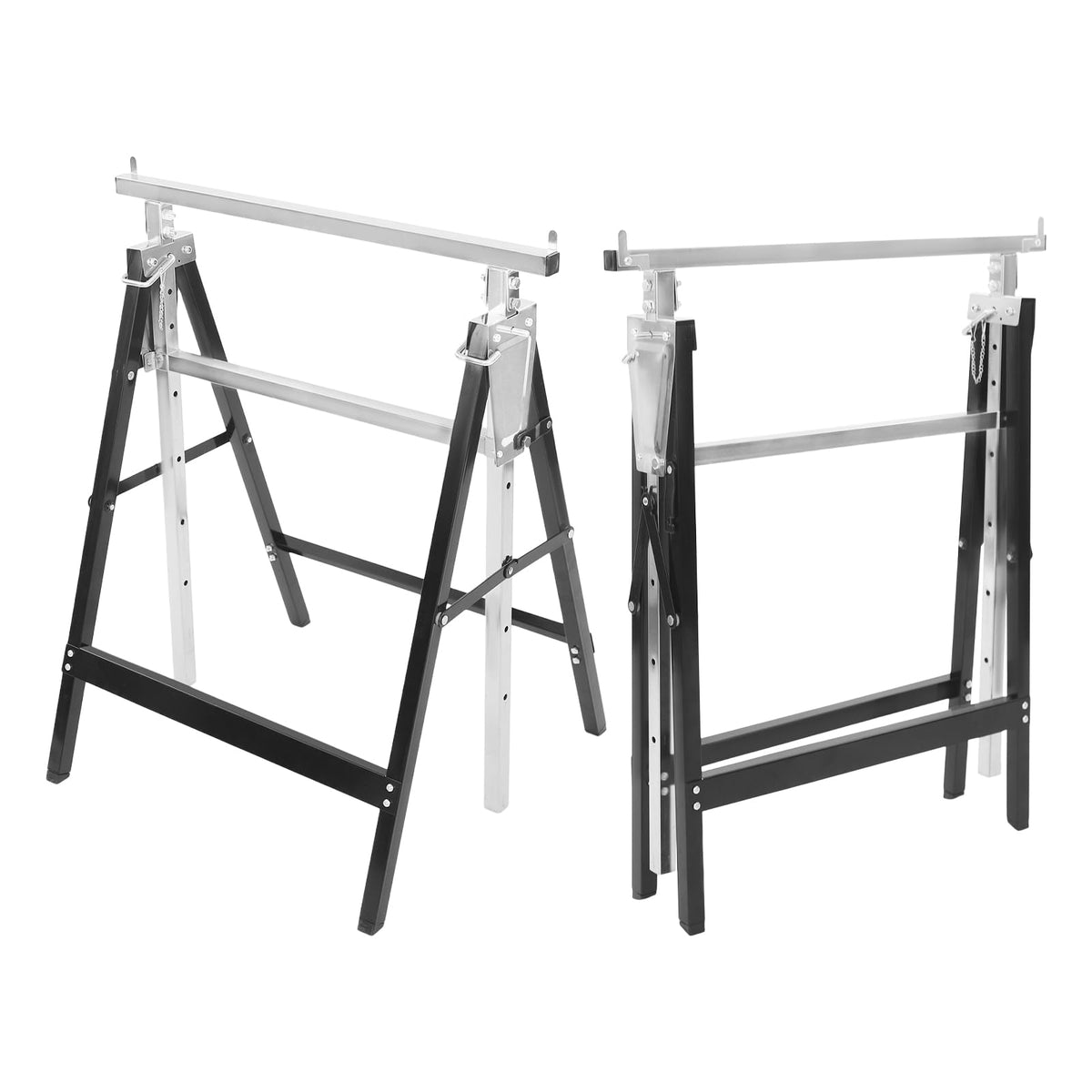 2-Pack Folding Saw Horses Height Adjustable Steel Construction X503744