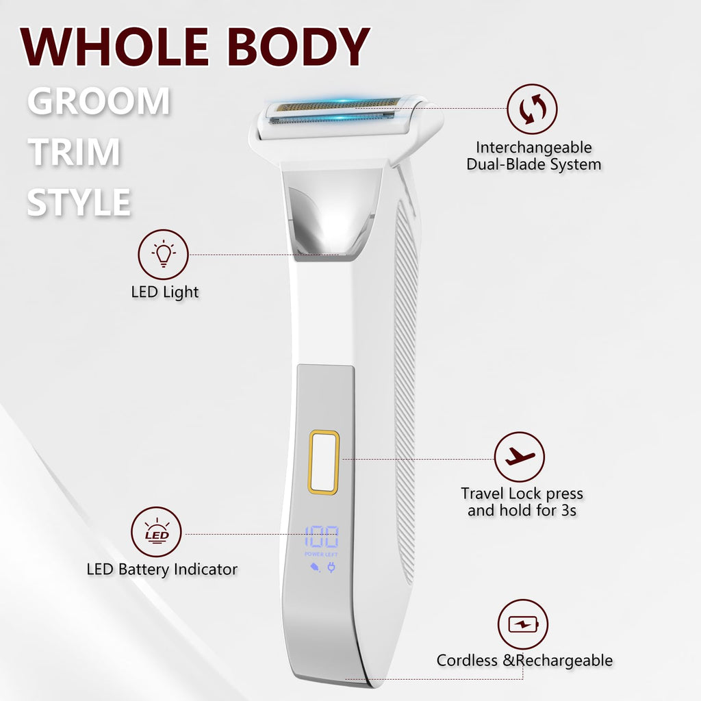 2-in-1 Waterproof Bikini Trimmer C439