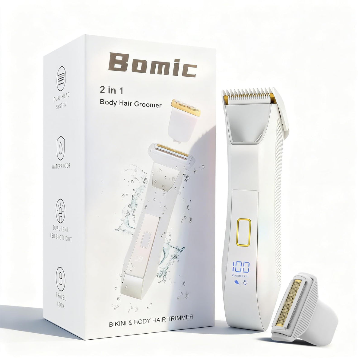 2-in-1 Waterproof Bikini Trimmer C439
