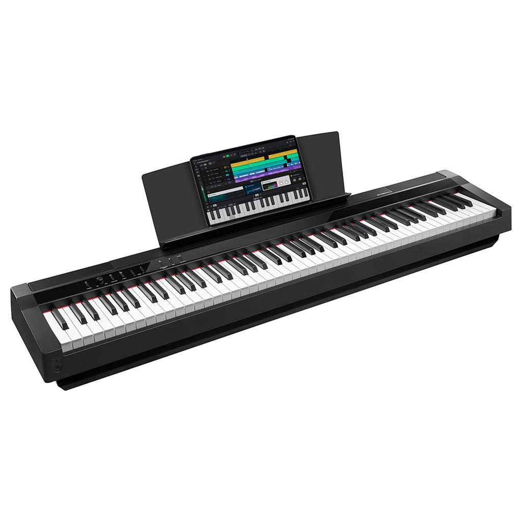 88 Key Weighted Hammer-Action Digital Piano with Sustain Pedal, Black V7776