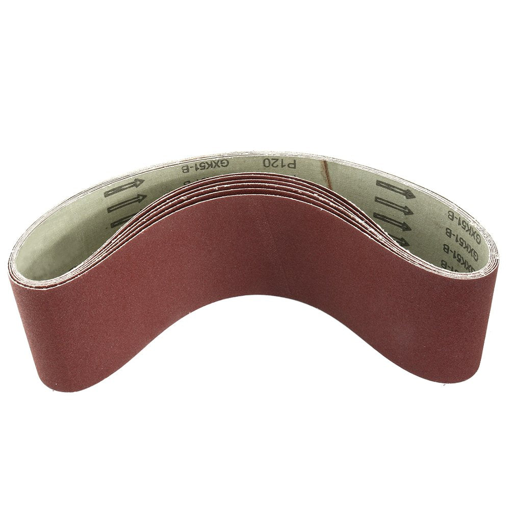 4 Inch x 36 Inch Sanding Belts, 5 Pack Aluminum Oxide T8524