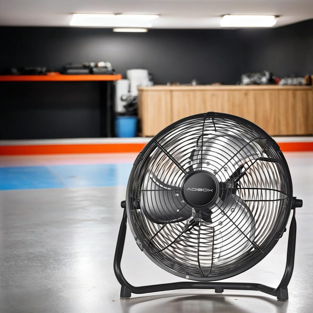 20 in. 3 Speed Metal Floor Fan with Tilting Head T30038