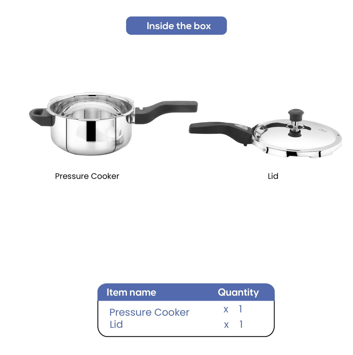 Triply Stainless Steel Pressure Cooker 3 Liter A405