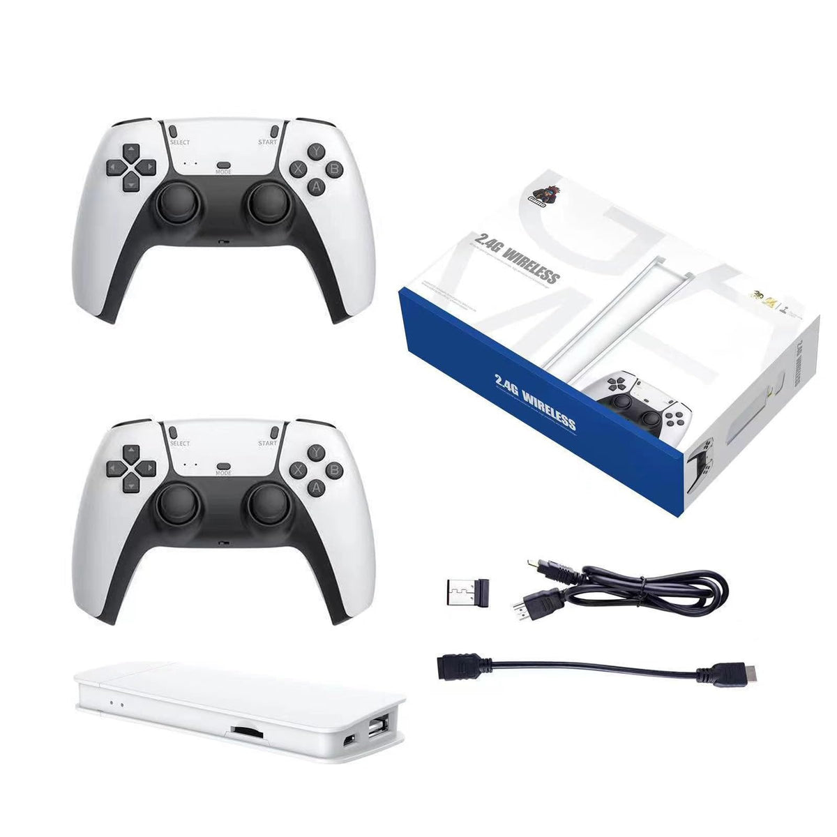 Wireless Retro Game Stick with 20000+ Classic Games, 4K HDMI, Dual 2.4G Controllers, 128GB D2048