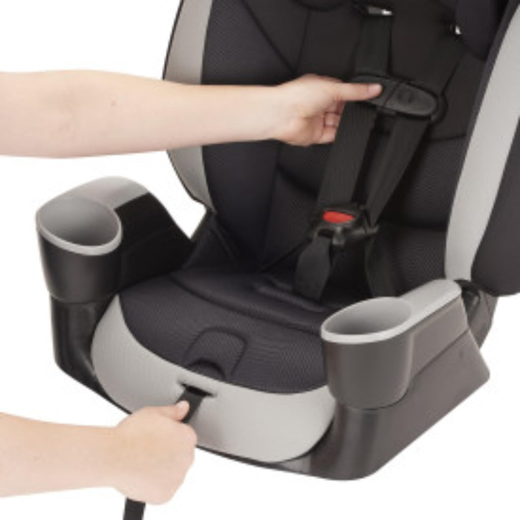 High-Back Booster Car Seat with Harness, 22 to 110lbs, Granite Gray U949801
