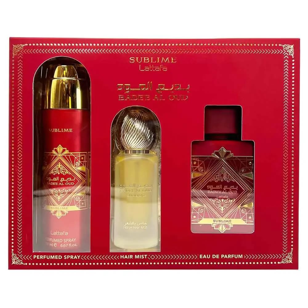 3 Piece Set Eau de Parfum Spray Hair Mist Deodorant Spray Q958