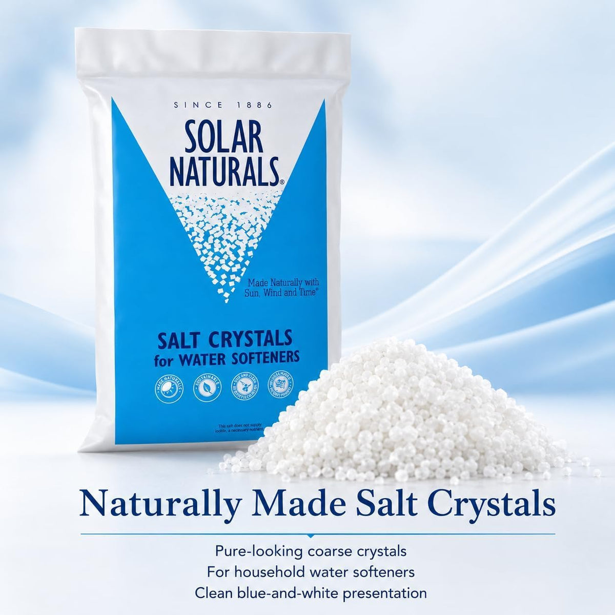 40 lb Natural Solar Salt Crystals P93007