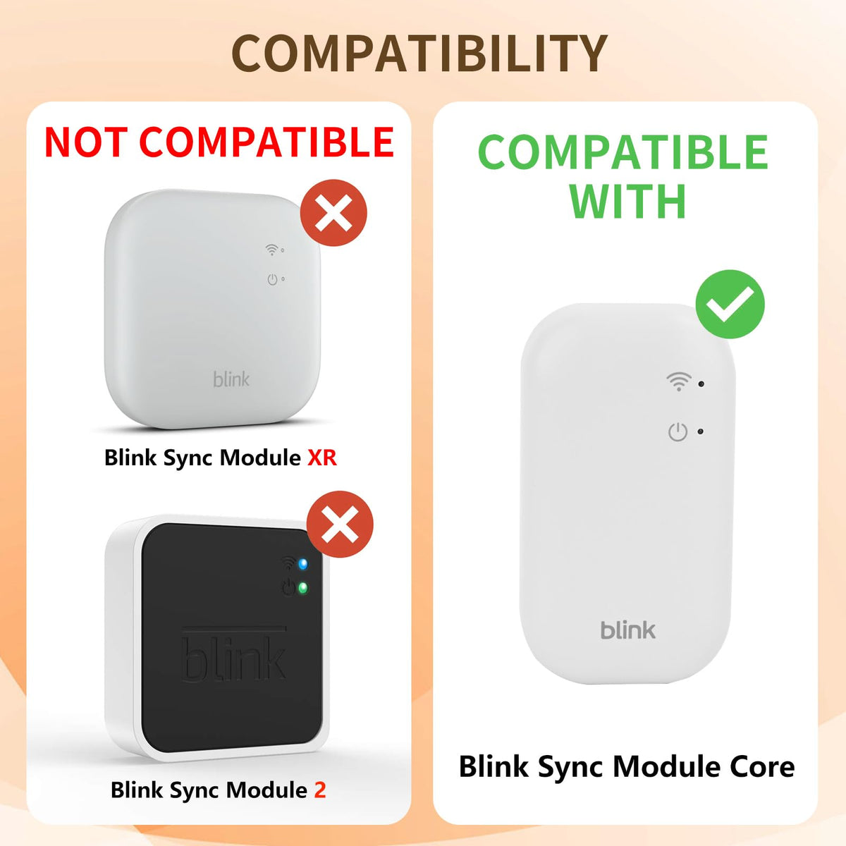 White Mount Bracket for Blink Sync Module Core with USB 3.0 Cable Y991690