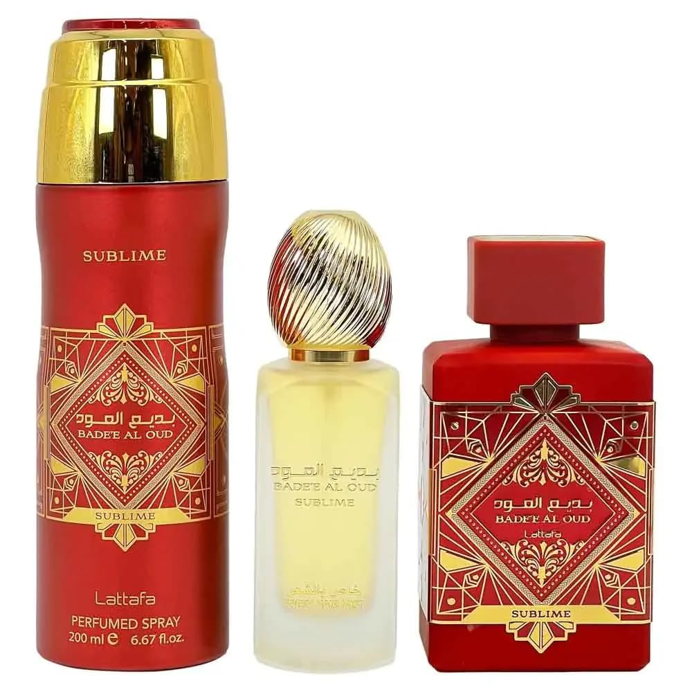 3 Piece Set Eau de Parfum Spray Hair Mist Deodorant Spray Q958