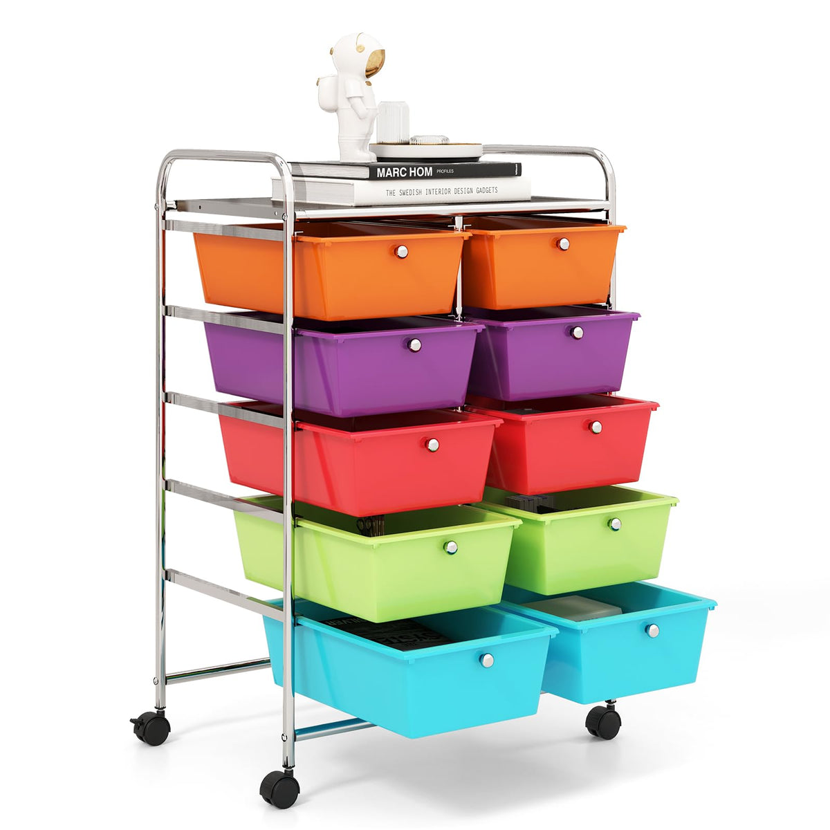 10 Drawer Rolling Storage Cart H535