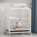 3-Tier Metal Wire Cat Cage with Hammock and Casters D151139