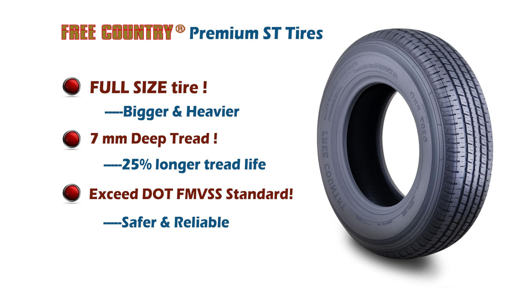 ST205/75R15 Trailer Tires Set of 4 J40899